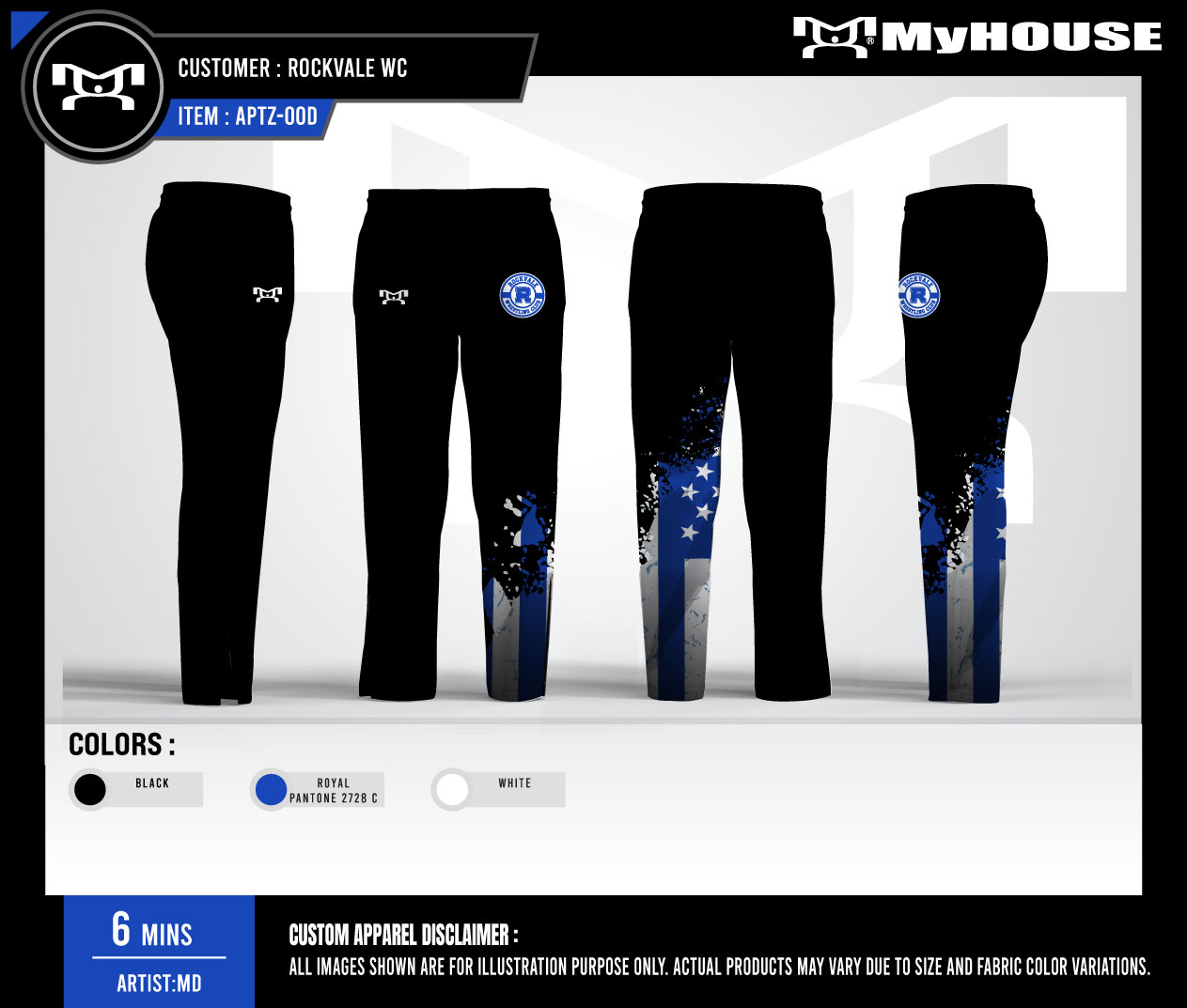 Rockvale warm-up pants proof